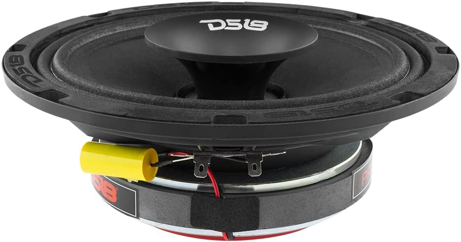 8 Inches Shallow Hybrid Mid-Range Car Audio Loudspeaker with Grill Included 400W Max 200W RMS 4 Ohms W91324