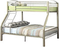 Metallic Gold Metal Twin Over Full Bunk Bed F9702