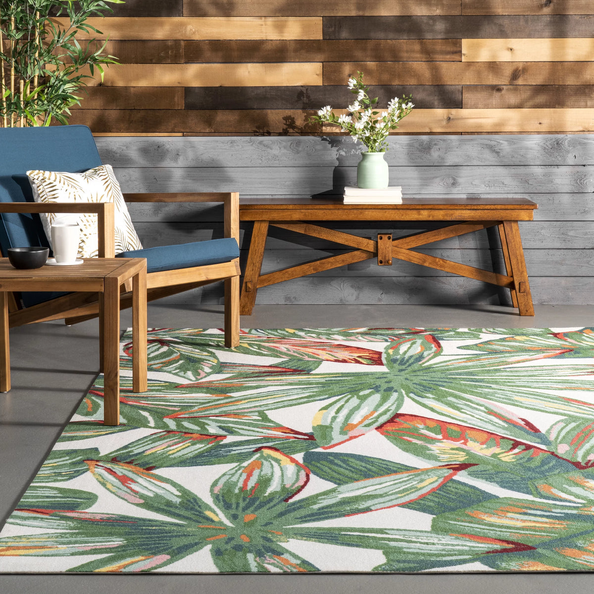 Country Floral Indoor/Outdoor Area Rug 9' x 12' D751587