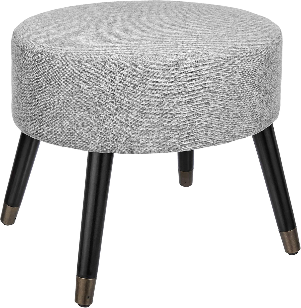 Black Faux Leather Ottoman A80047