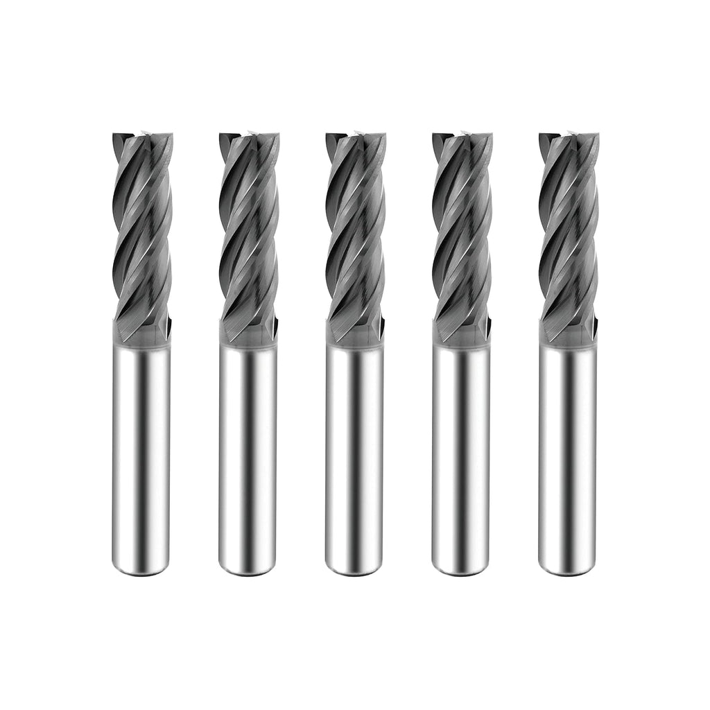 Carbide Square End Mill 4 Flute 5/16 5 Pieces X592869
