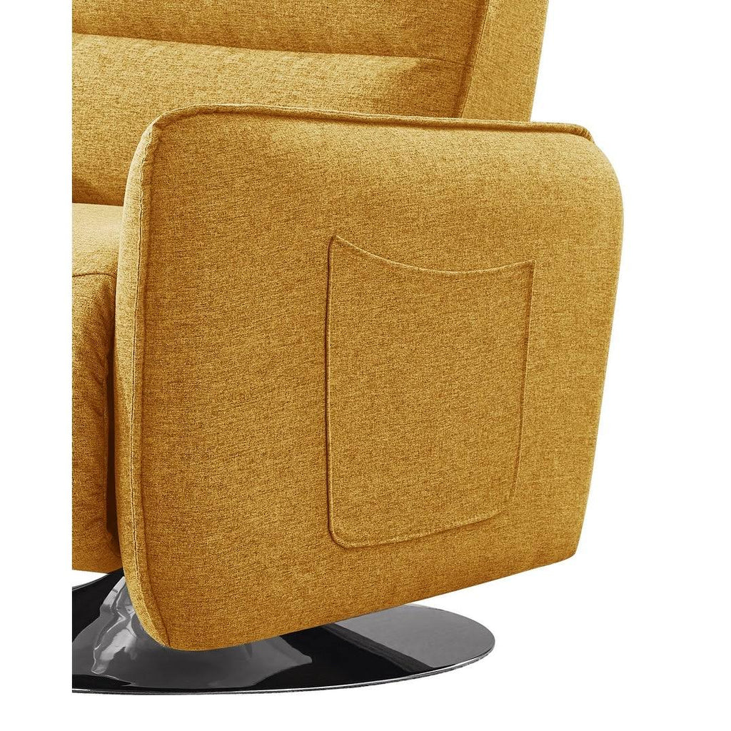 Yellow Swivel Reclining Lounge Chair Y718963
