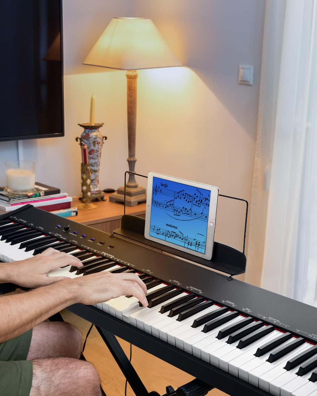 88-Key Semi-Weighted Digital Piano with Sustain Pedal M578535