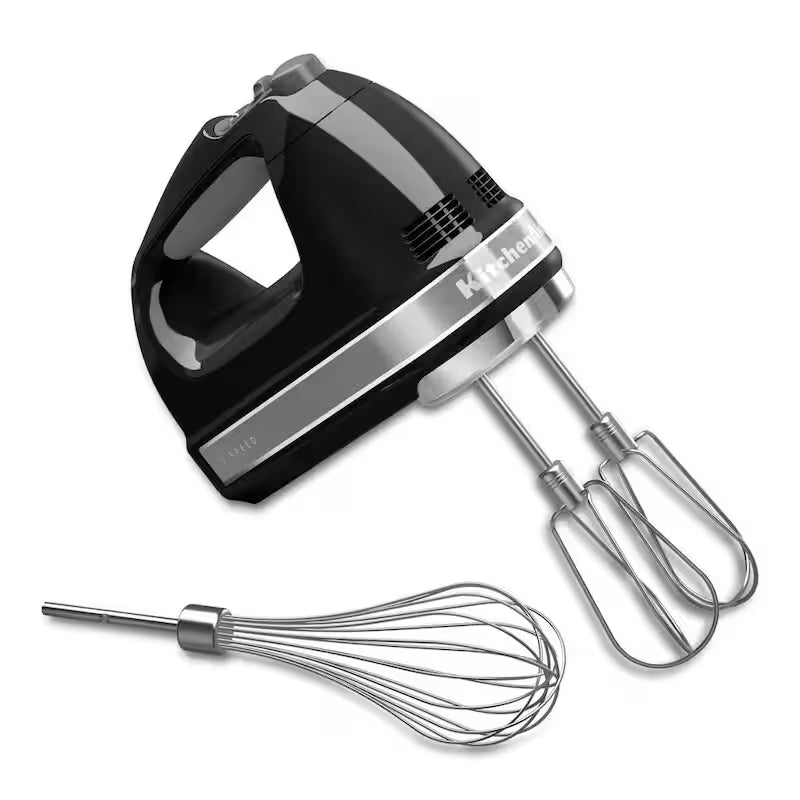 Onyx Black Hand Mixer with Beater and Whisk Attachments L8939