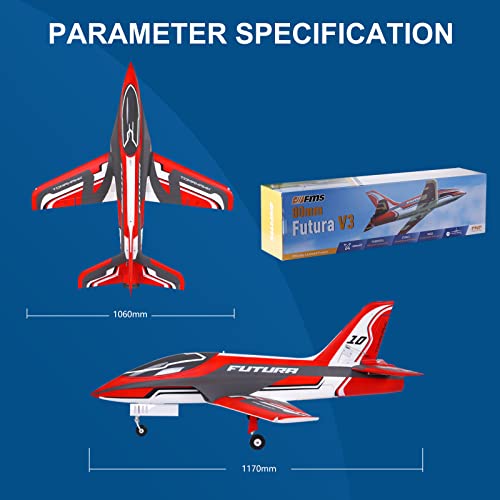 EDF Jet Remote Control Airplane 80mm Ducted Fan 12-Blade 6 Channel PNP H798