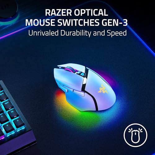 Black Wireless Gaming Mouse with HyperScroll Tilt Wheel W7467