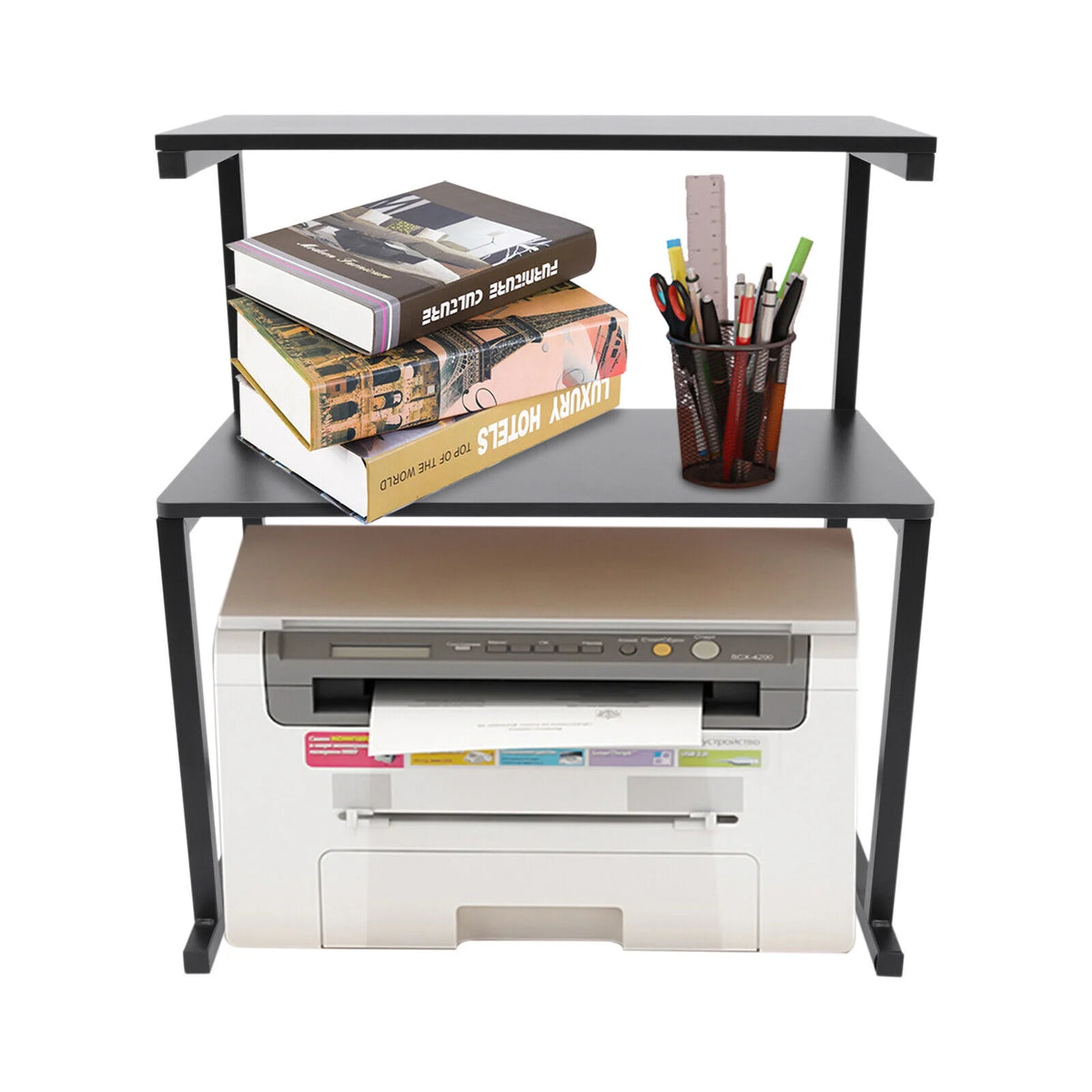 Black 3-Tier Printer Stand Storage Shelves J572