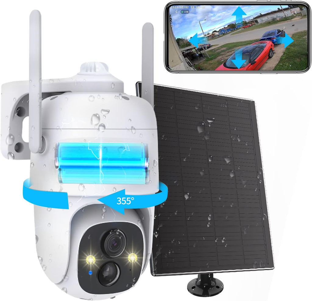 Wireless Solar Outdoor Security WiFi Camera with 360 View and IP65 Waterproof F66967