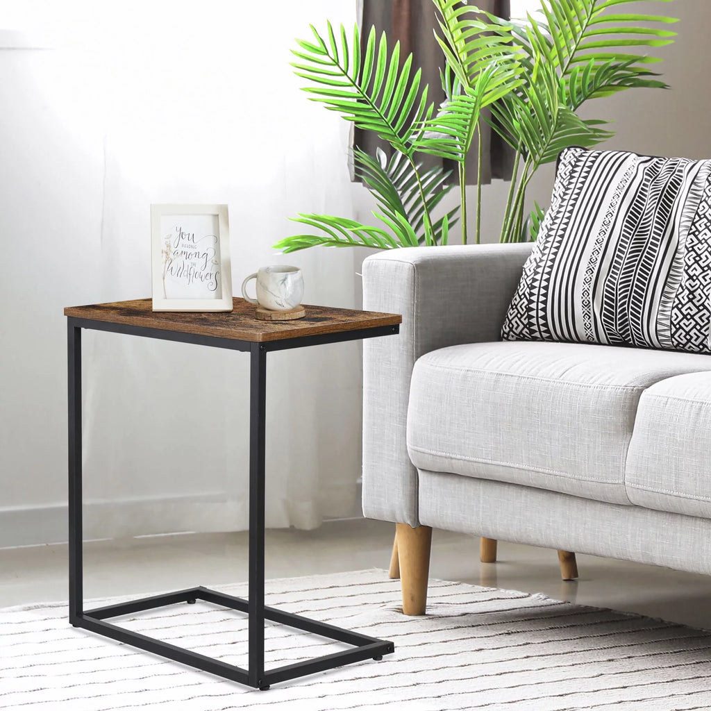 25''H C-Shaped Metal End Table R625