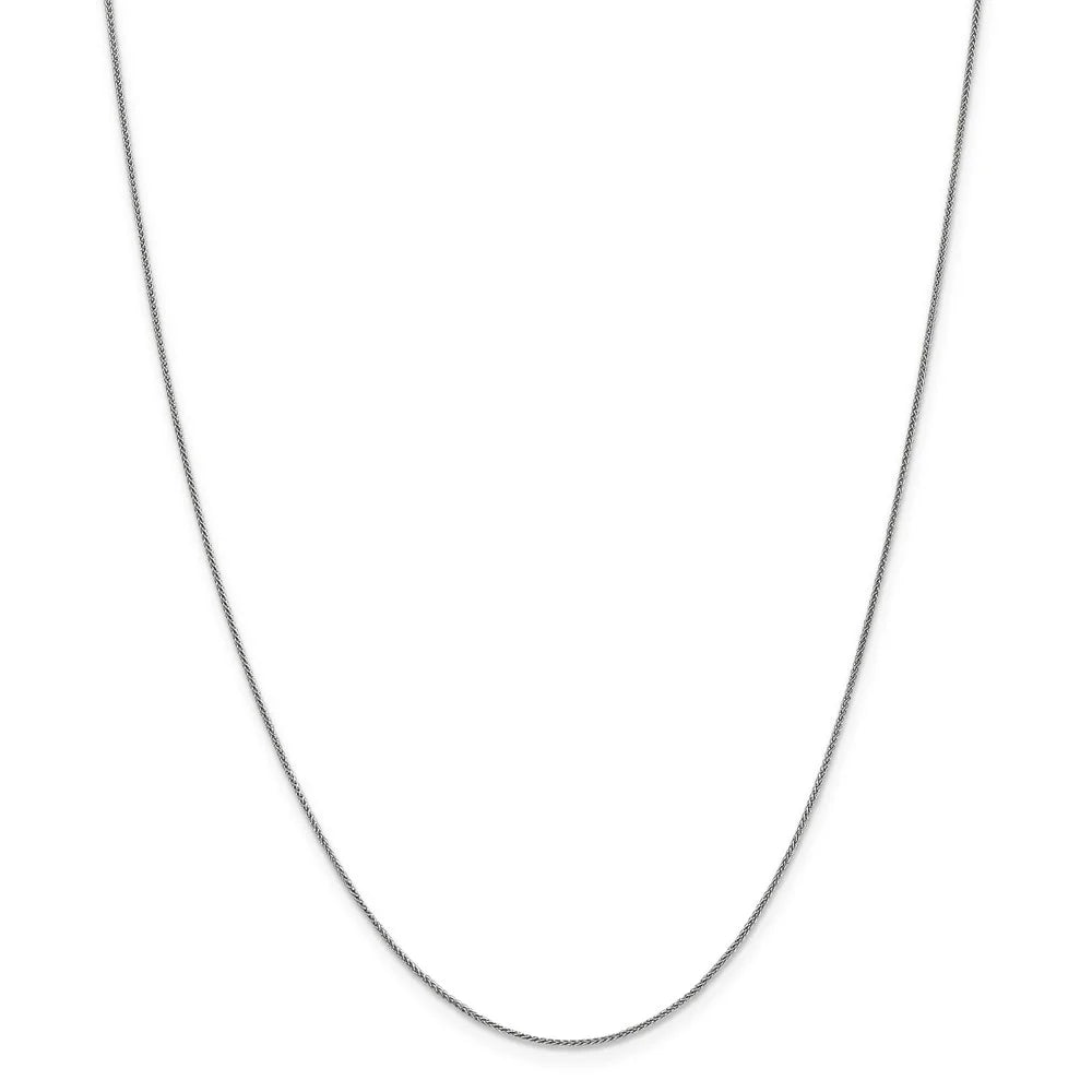 14K White Gold .8mm Baby Wheat Chain F462298