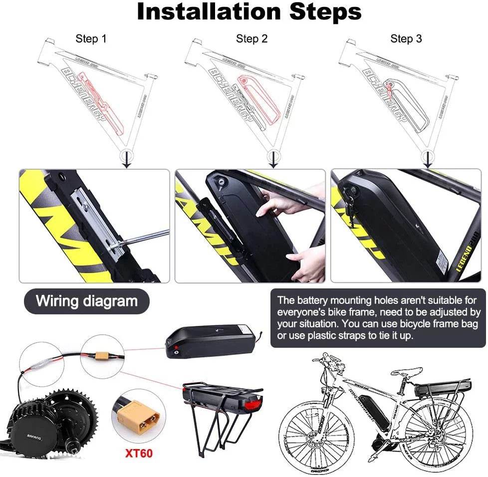 48V 750W Mid Drive Electric Bike Motor Conversion Kit with Optional Battery D97232
