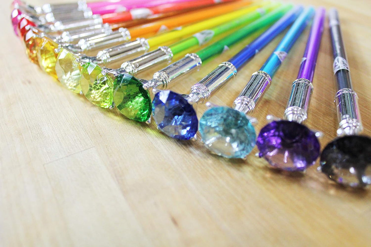 24 Pc Gel Pens with Rhinestone Topper S6170