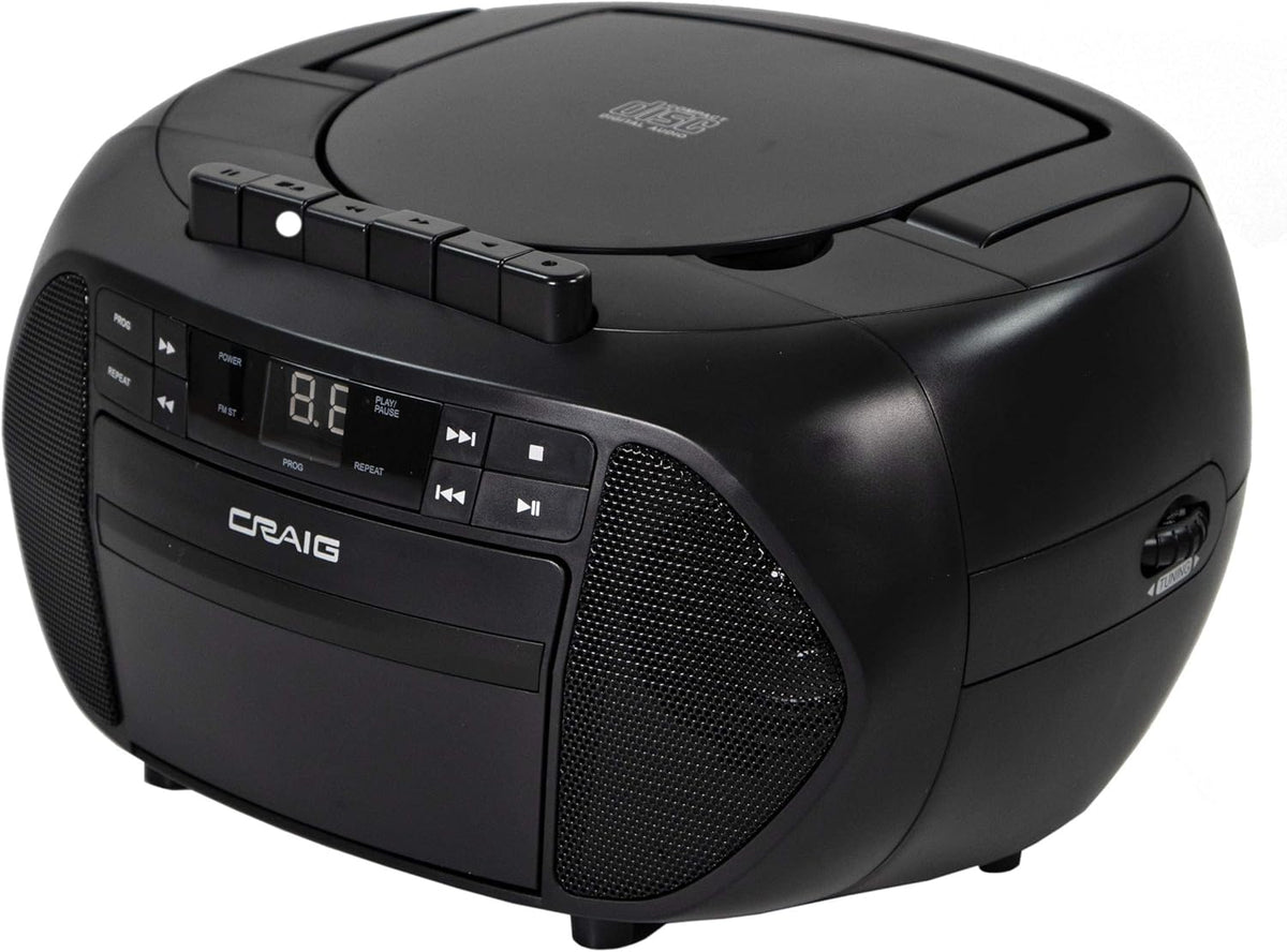 CD Boombox with AM/FM Stereo Radio and Cassette Player/Recorder Pack of 2 B96239