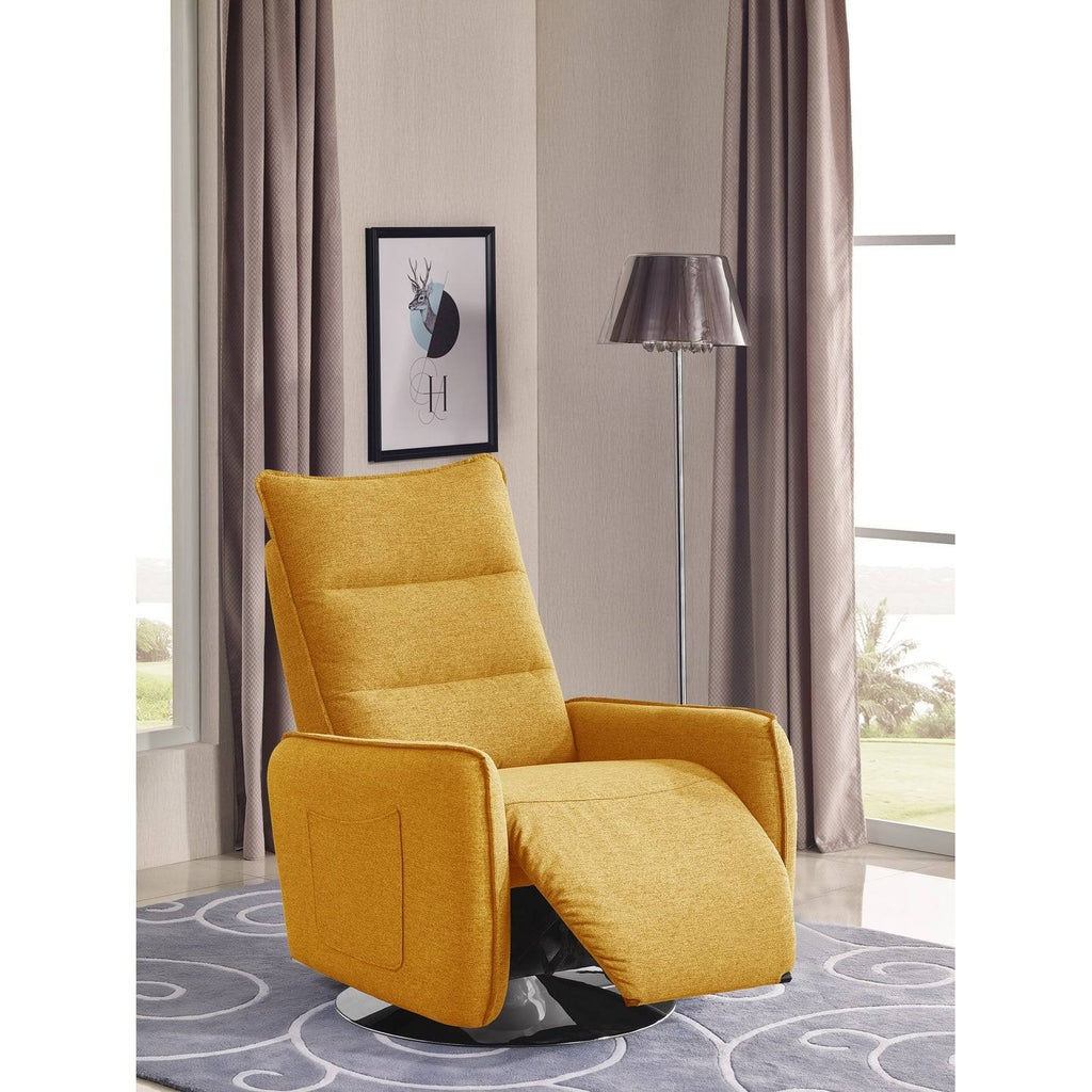 Yellow Swivel Reclining Lounge Chair Y718963