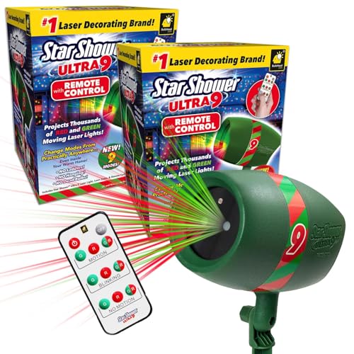2 Pack Outdoor Christmas Laser Projector with Remote C4158