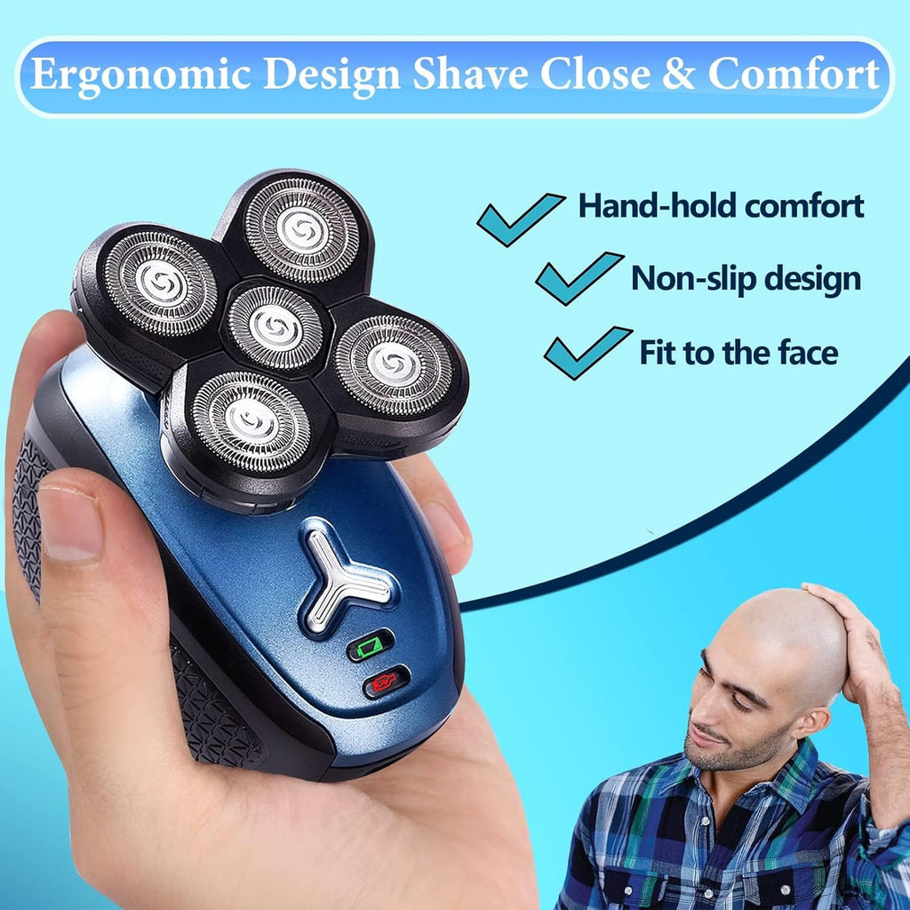 5 in 1 Cordless Waterproof Electric Rotary Head Shaver K875367
