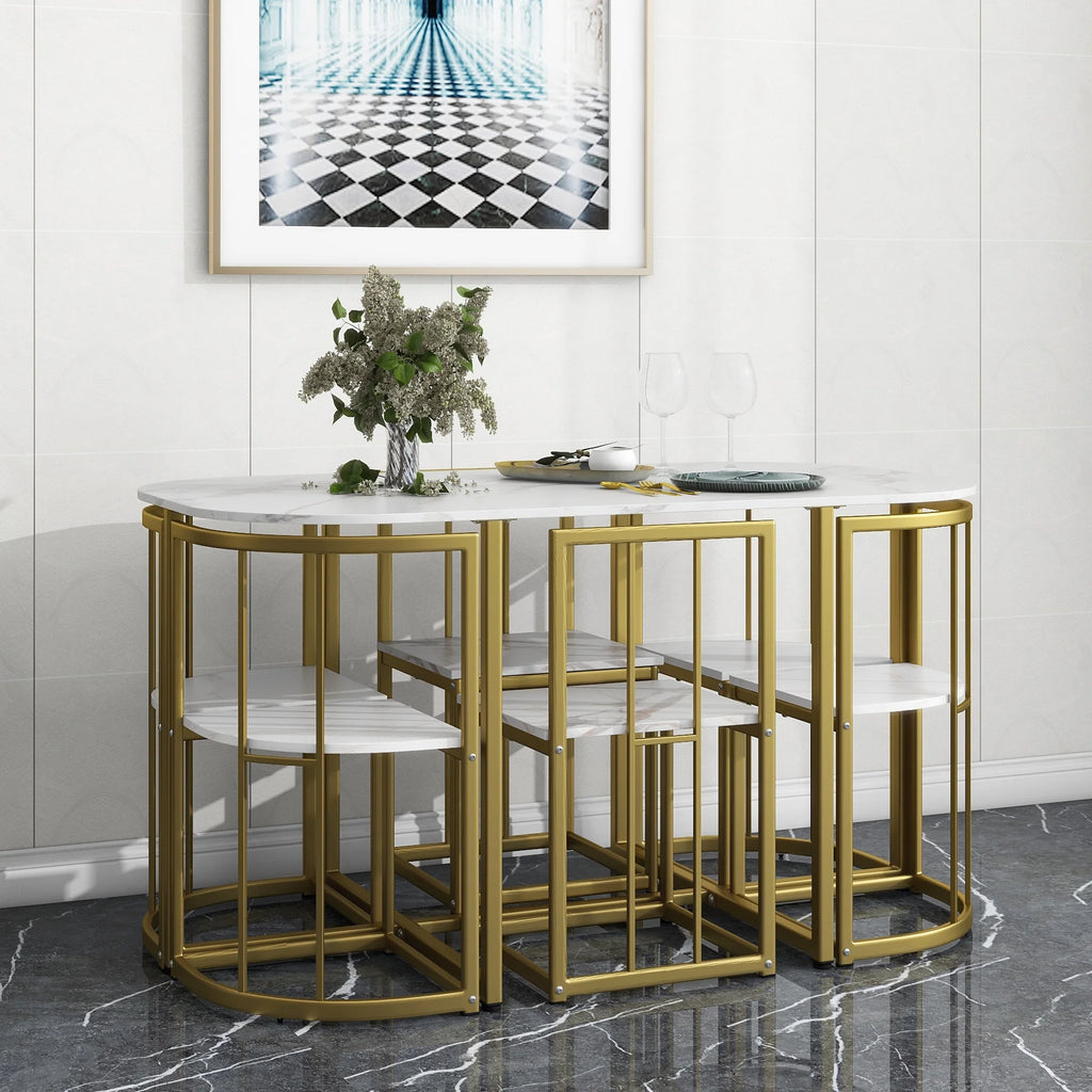 7 Piece Dining Table and Chairs Set V42677