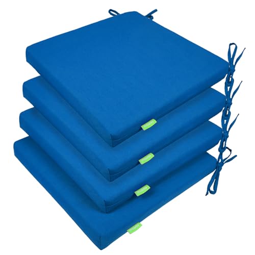 Outdoor Chair Cushions Set of 2 with Ties Water Repellant Fade Resistant I643341
