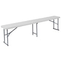 10.25 x 71 Inch Granite White Plastic Bench with Carrying Handle M926065