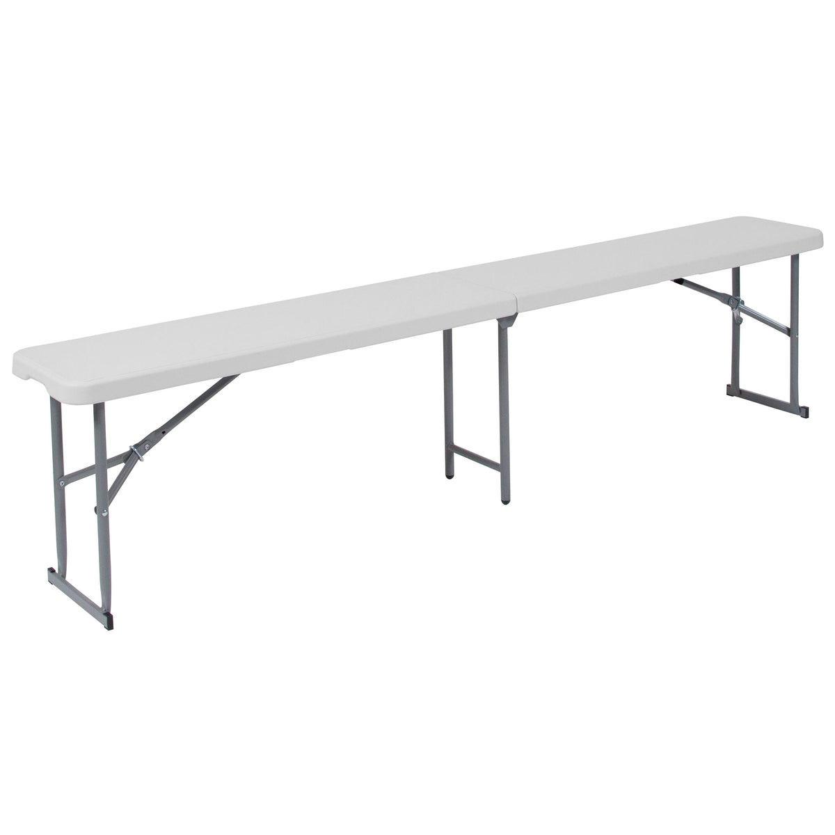 10.25 x 71 Inch Granite White Plastic Bench with Carrying Handle M926065