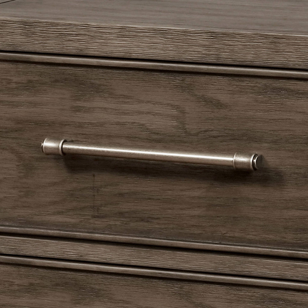 Grey Solid Wood 2-Drawer Nightstand C882872