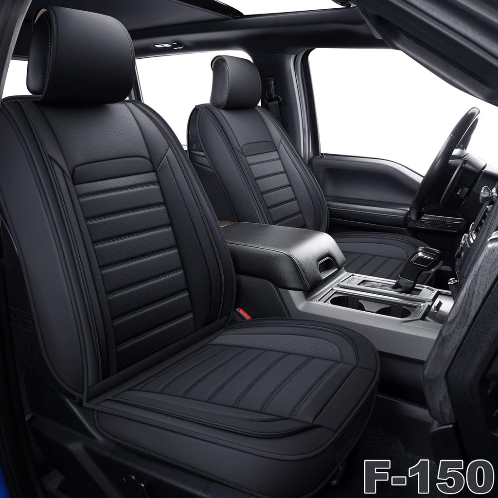 Gray Faux Leather Full Set Pickup Truck Seat Covers E45451