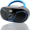 Stereo CD Boombox with Bluetooth, FM Radio, USB Playback, AUX Input, Pack of 2 Z651723