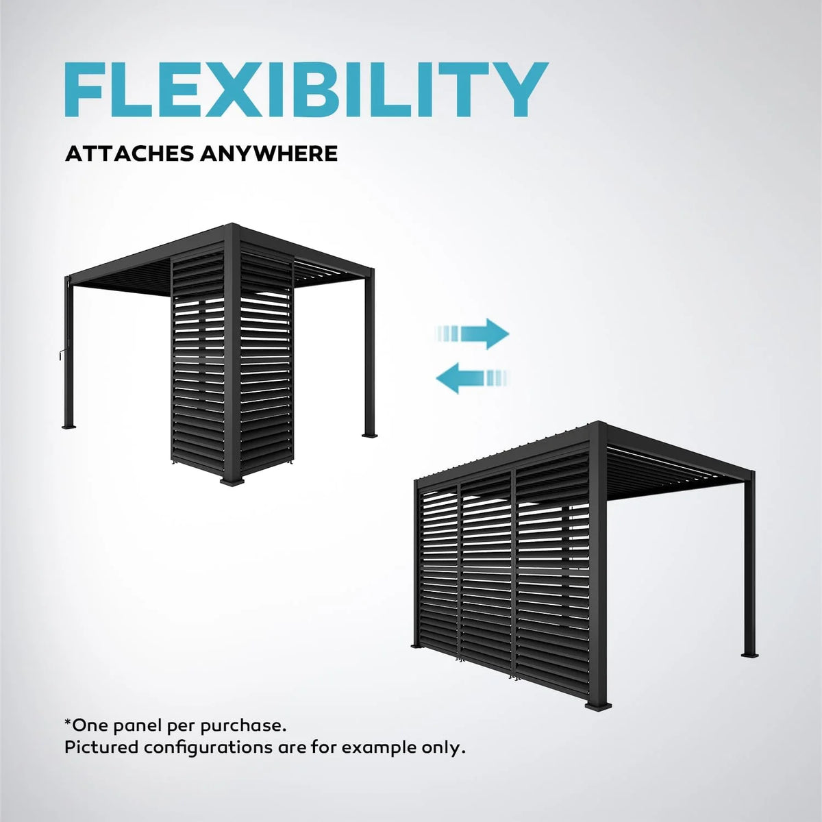 Aluminum Louvered Sun Shade Shutter Wall Panel E9499