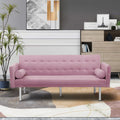Pink Velvet Convertible Sofa Sleeper Sofa Q303549