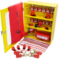 Lockout Tagout Storage Cabinet, 69 Piece Wall-Mountable Station H45774