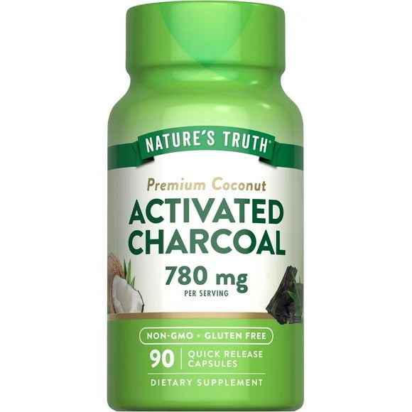 Activated Charcoal Capsules 780mg 90 Count Z882