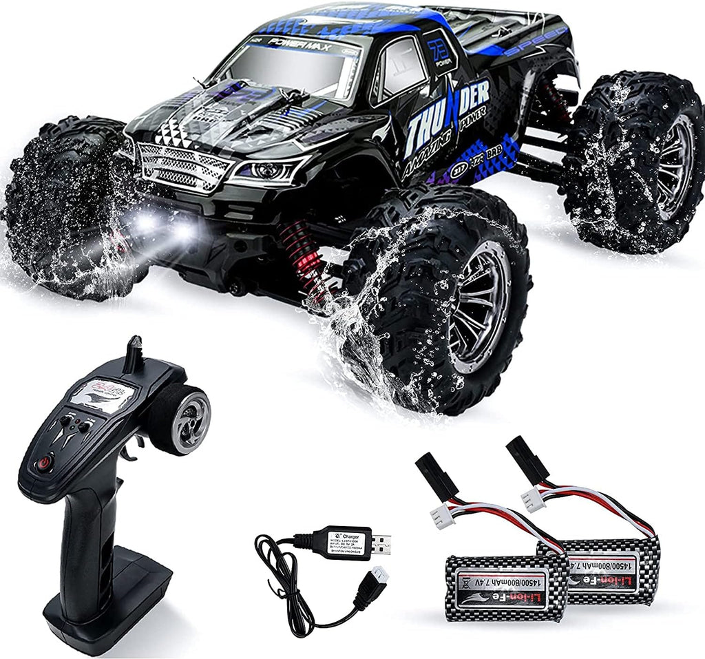 RC Military Truck Off-Road Remote Control Car 2.4Ghz 4WD 1:18 Scale Toy Vehicle Pack of 2 Q32172