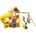 Wooden Swing Set with Slide and Play Kitchen S81621