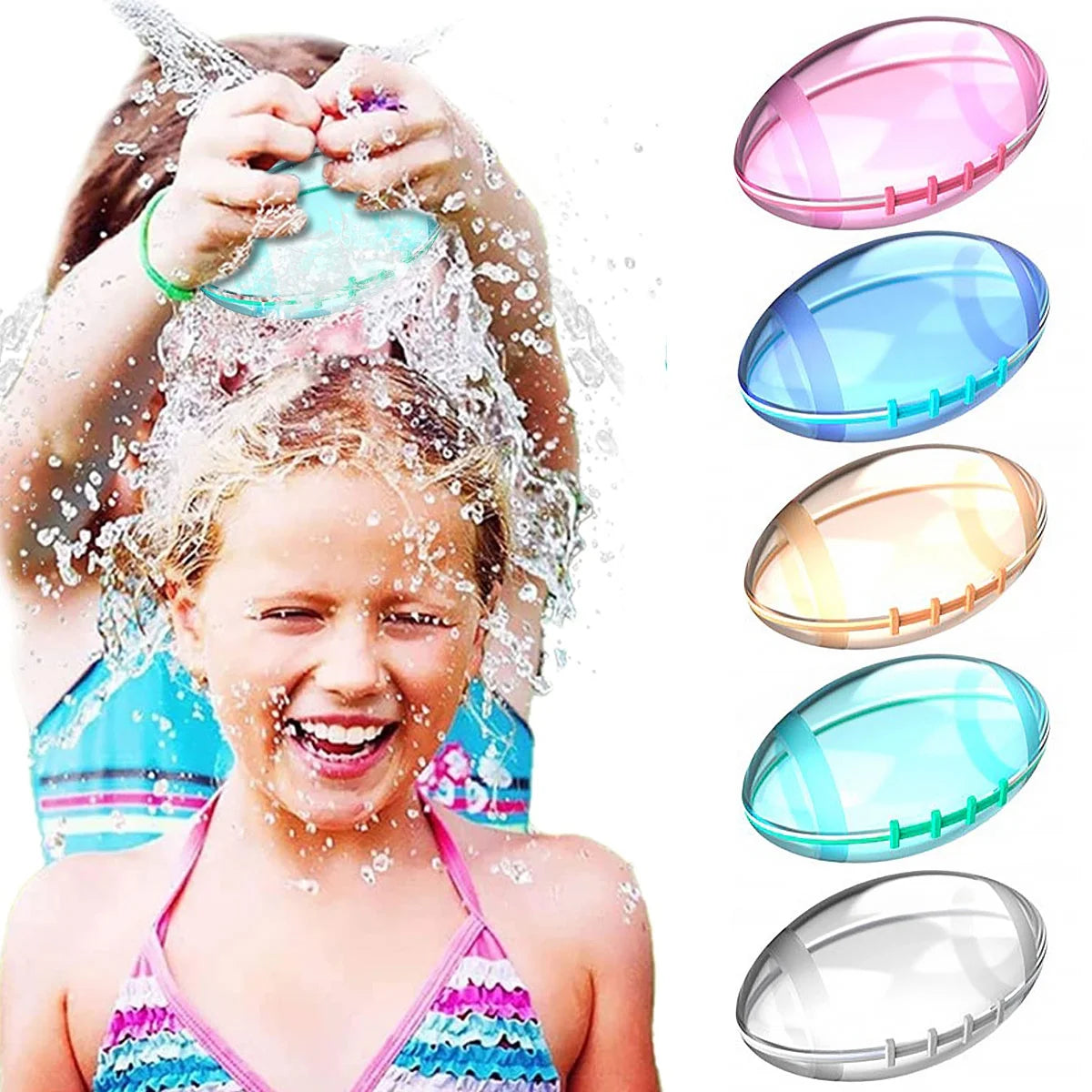 5Pcs Reusable Silicone Water Balloons X76221