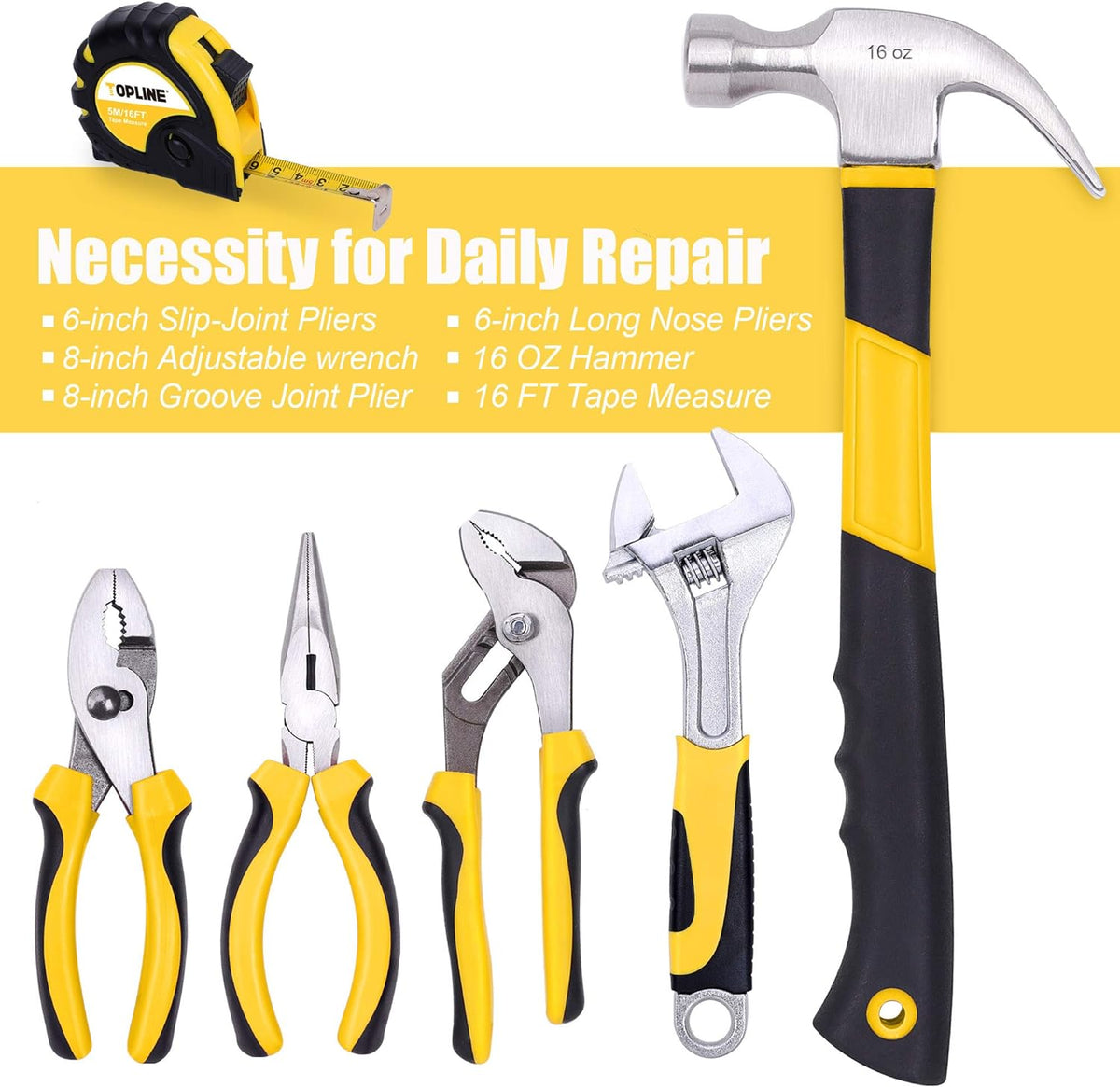 467-Piece Heavy Duty Home Tool Set with 16-Inch Tool Bag Y118360