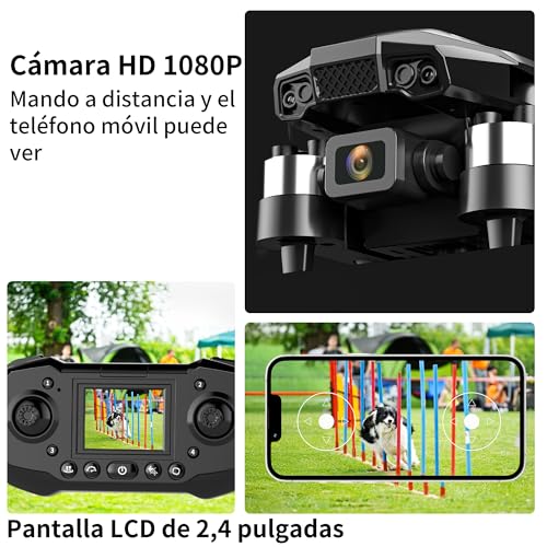 Drone with 2.4" Screen, Brushless Motor FPV Drone with Camera, 8GB SD Card D78075