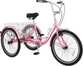 24 Inch Single Speed 3 Wheel Bicycle with Shopping Basket M4734