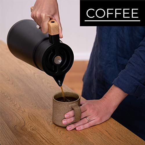 68 Oz Stainless Steel Insulated Coffee Carafe with Tea Infuser and Strainer N539