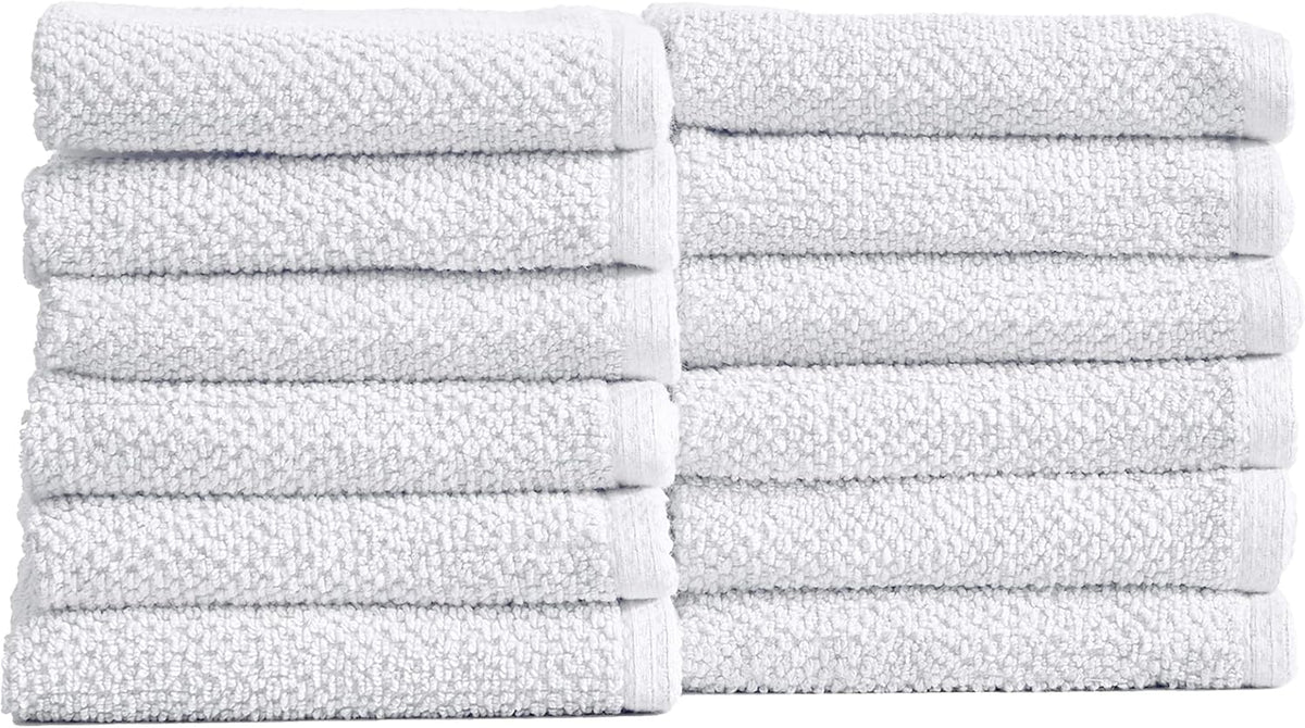 Light Grey Set of 4 Cotton Quick-Dry Bath Towels C2325