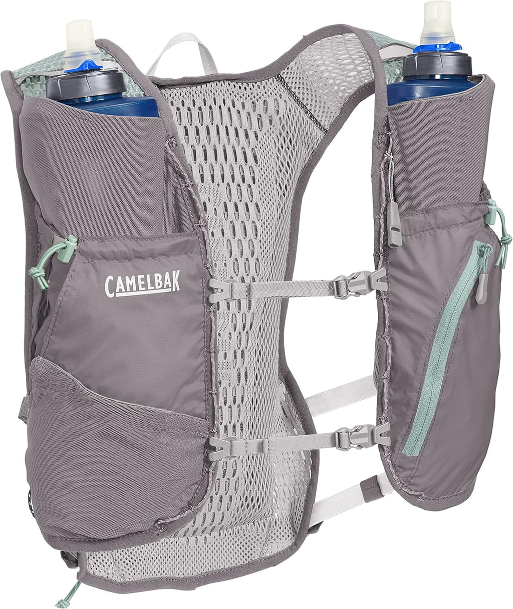 Women’s Running Hydration Vest 34oz, Silver/Blue Haze U6529
