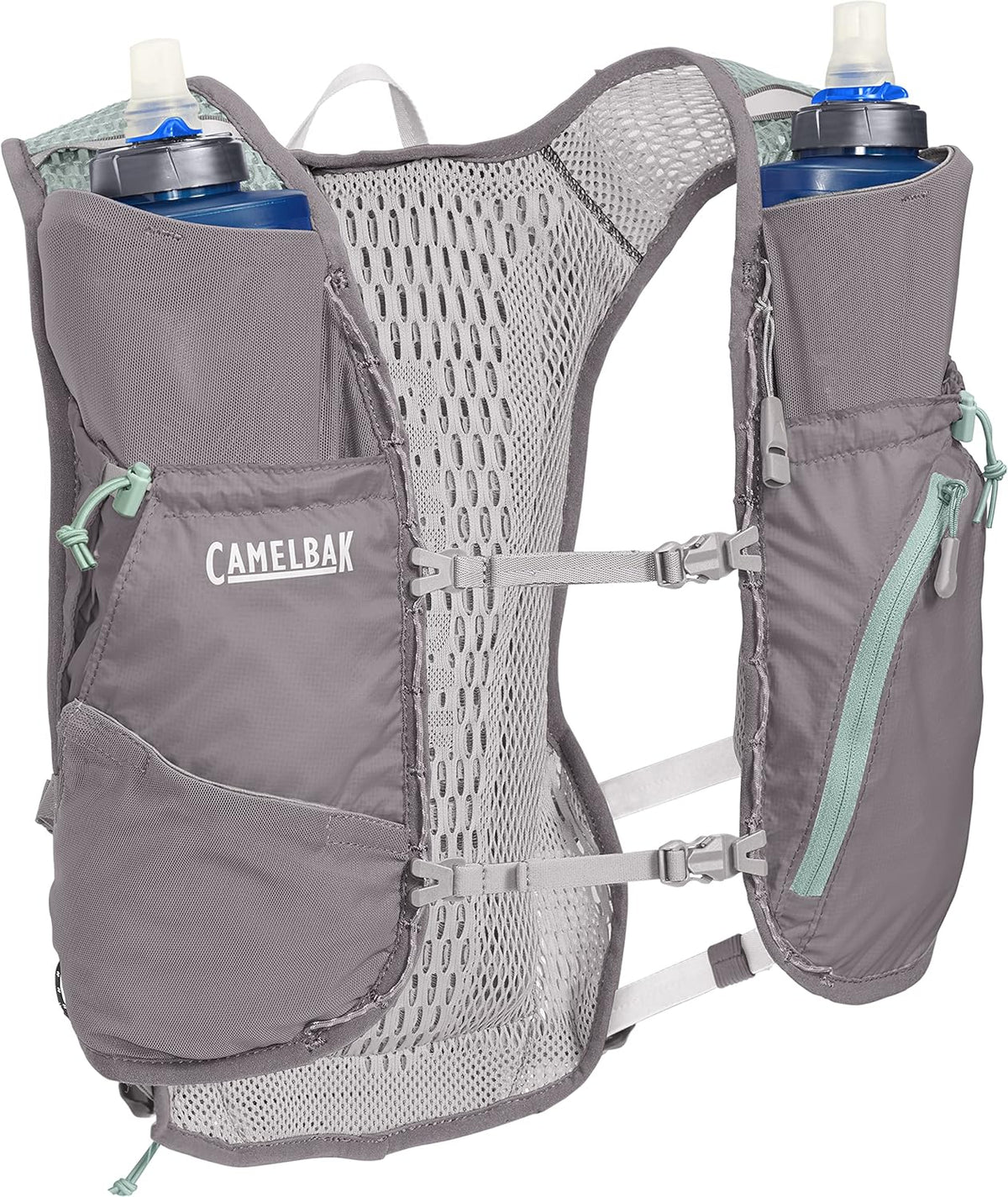 Women’s Running Hydration Vest 34oz, Silver/Blue Haze U6529
