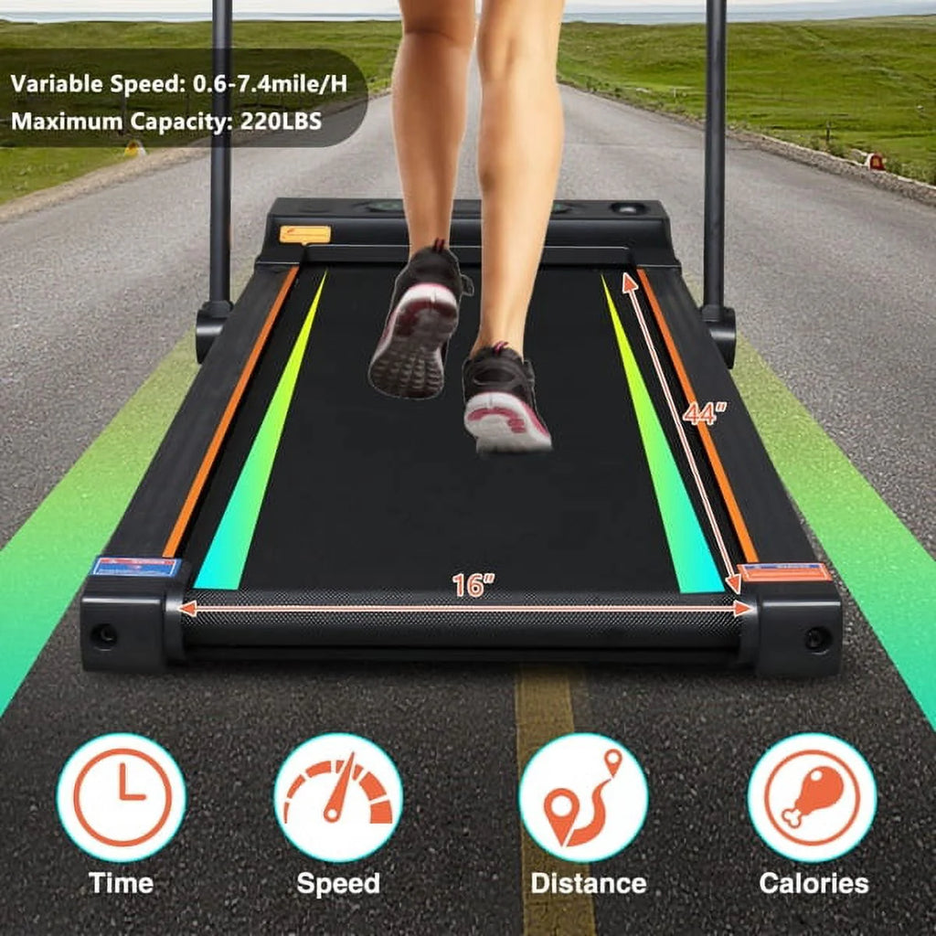 Folding Electric Treadmill with LCD Monitor K865451