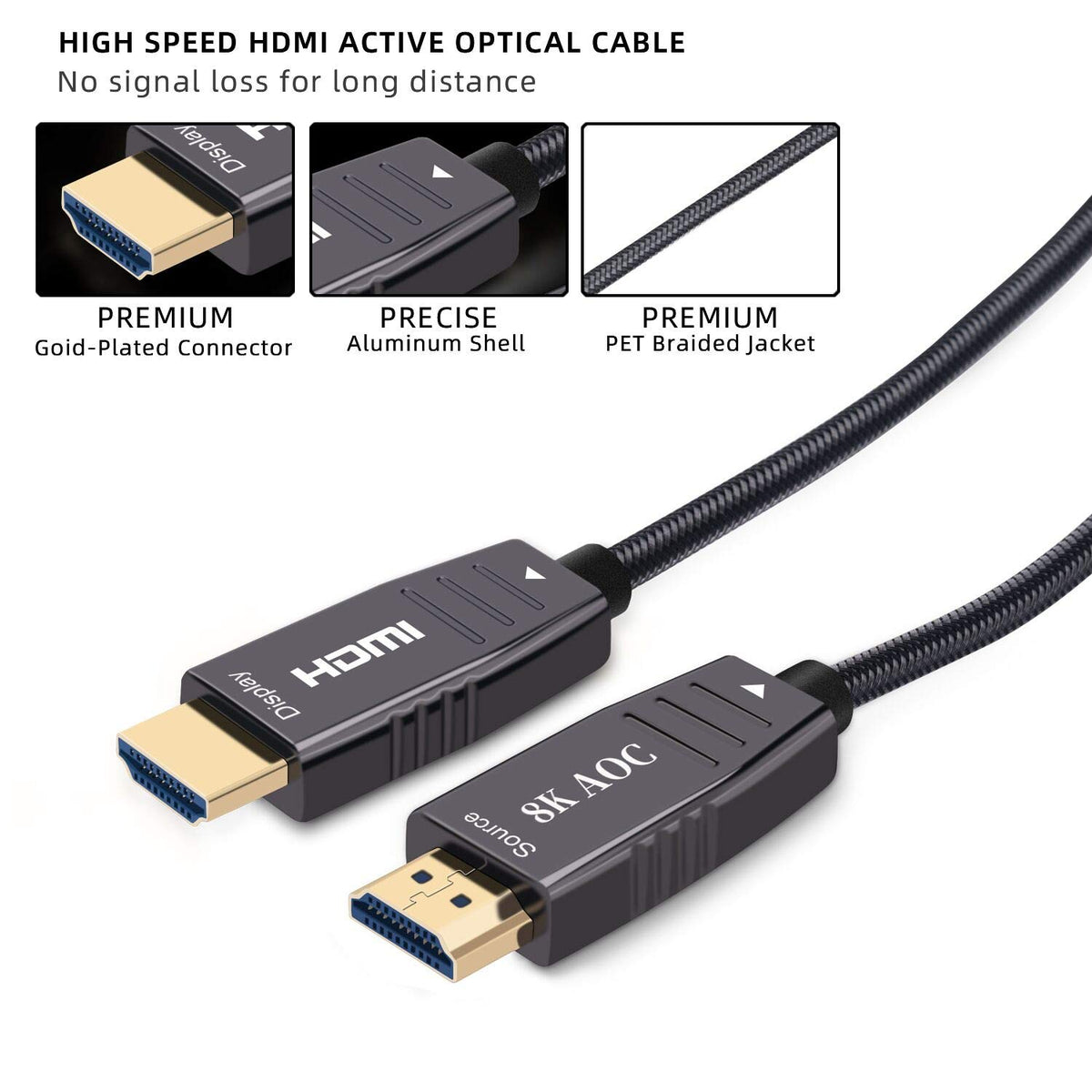 8K Optic Fiber HDMI 2.1 Cable 100FT C39166