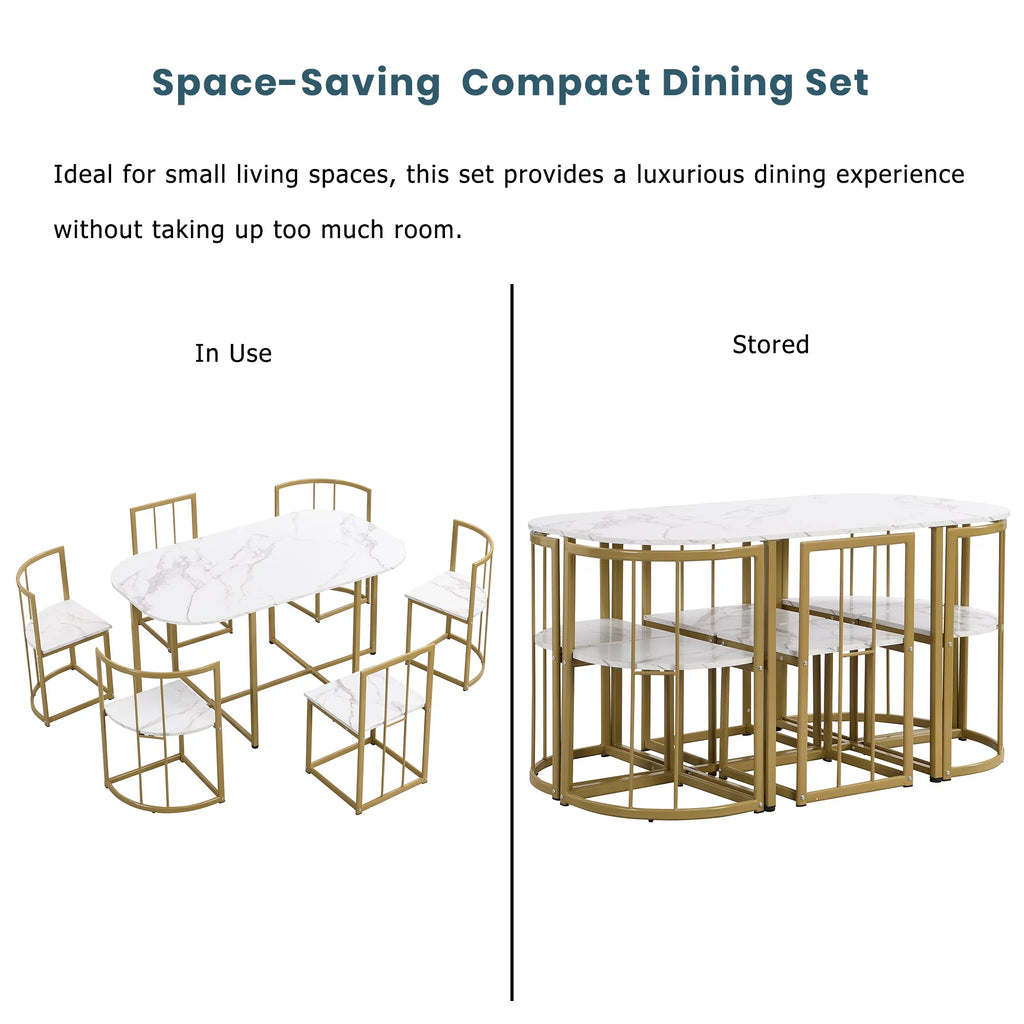 7 Piece Dining Table and Chairs Set V42677