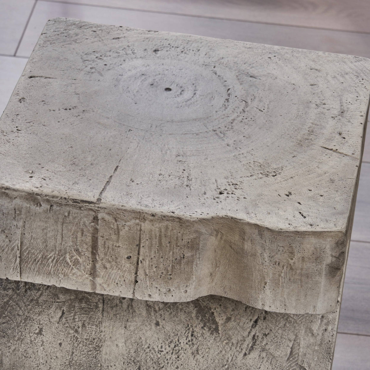 16 in. Light Gray Concrete Accent Table K72709
