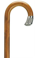 Brown 36 inch Crook Handle Walking Cane D610