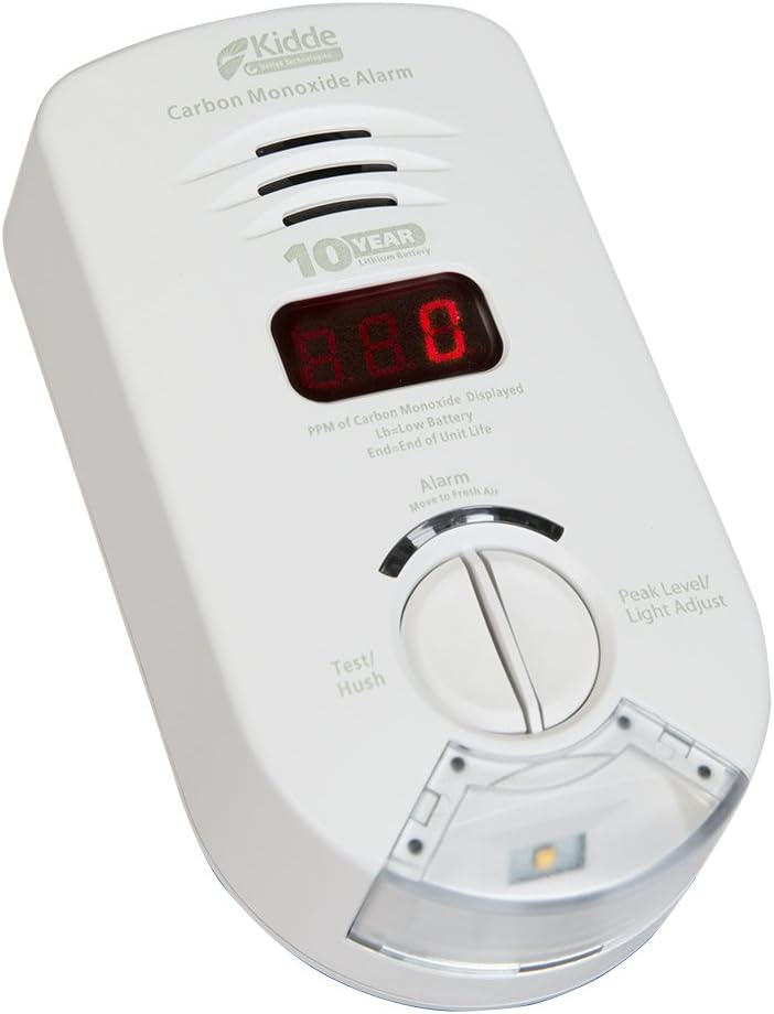 Plug-in Carbon Monoxide Detector Alarm with Sealed Lithium Battery Back-up and Digital Display J75290