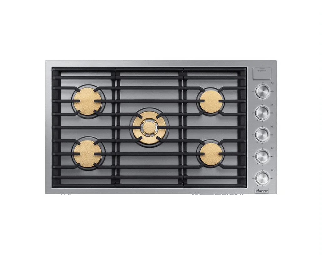 36" Wide Built-In Natural Gas Cooktop - Stainless Steel Y317