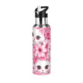 Insulated Stainless Steel Water Bottle with Straw Lid 20 oz X694