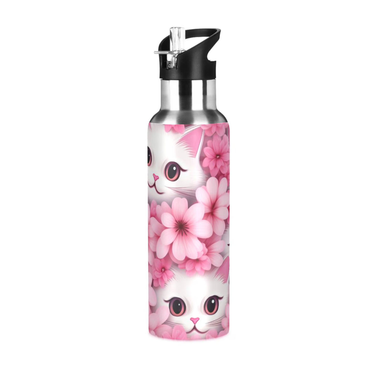 Insulated Stainless Steel Water Bottle with Straw Lid 20 oz X694